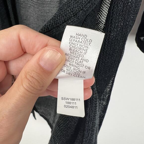 HOLES - J. Jill Women’s Size M Long Sleeve Knit Open Front Linen Blend Cardigan - Picture 8 of 12